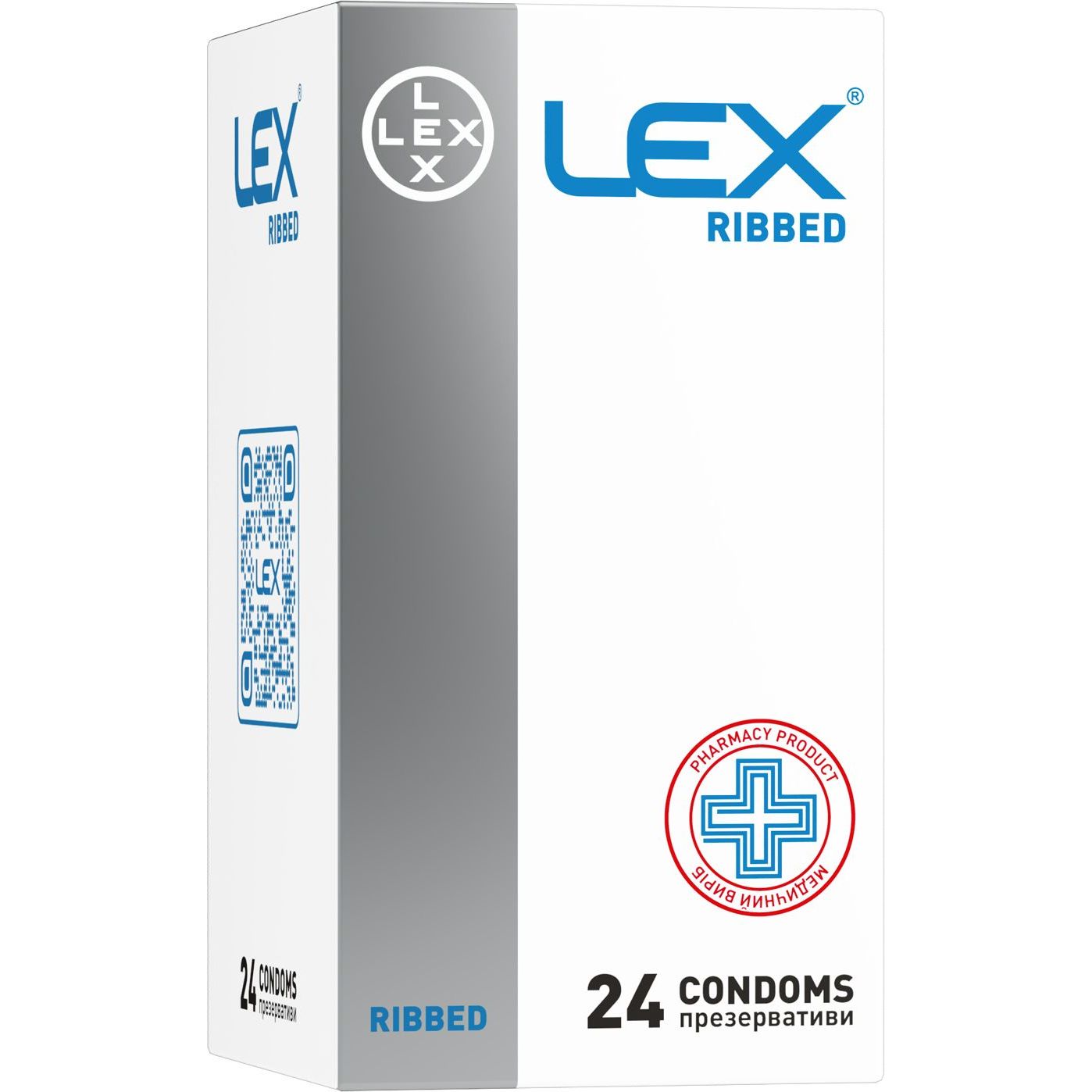 Презервативи Lex Ribbed з ребрами 24 шт. - фото 1