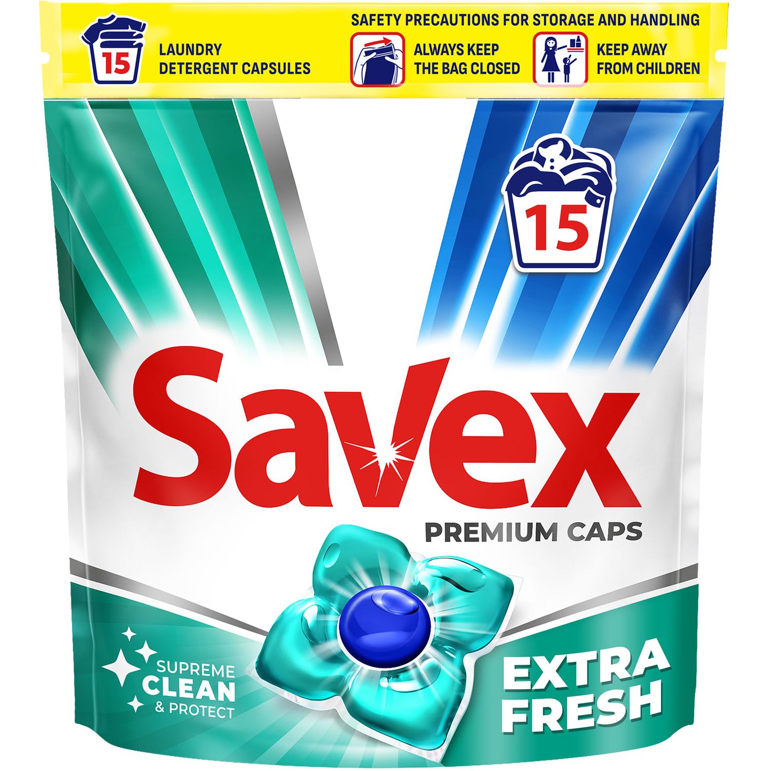 Капсулы для стирки Savex Super Caps Extra Fresh, 15 шт. (75939) - фото 1