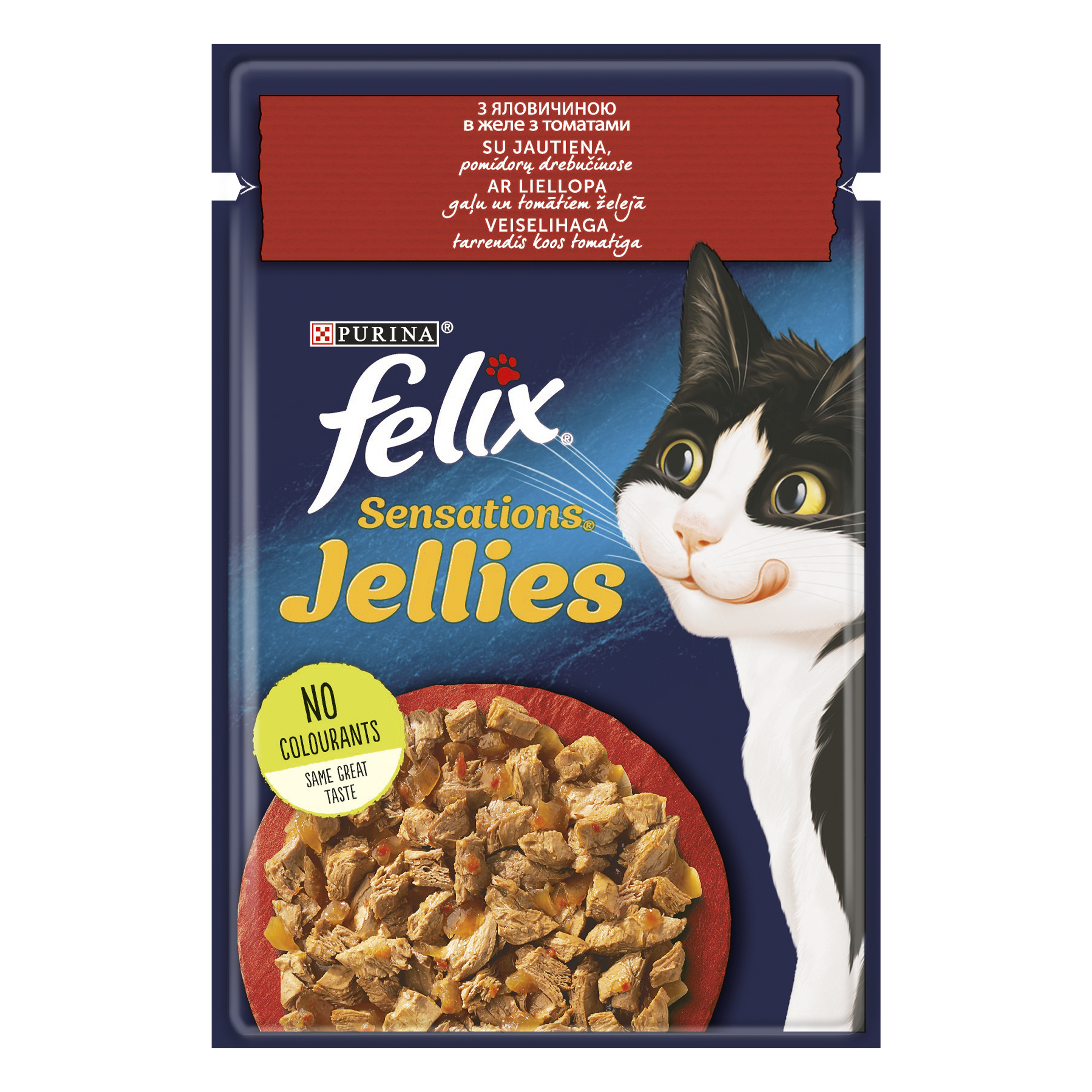 Влажный корм для кошек Felix Sensations, с говядиной и томатами, 85 г - фото 5