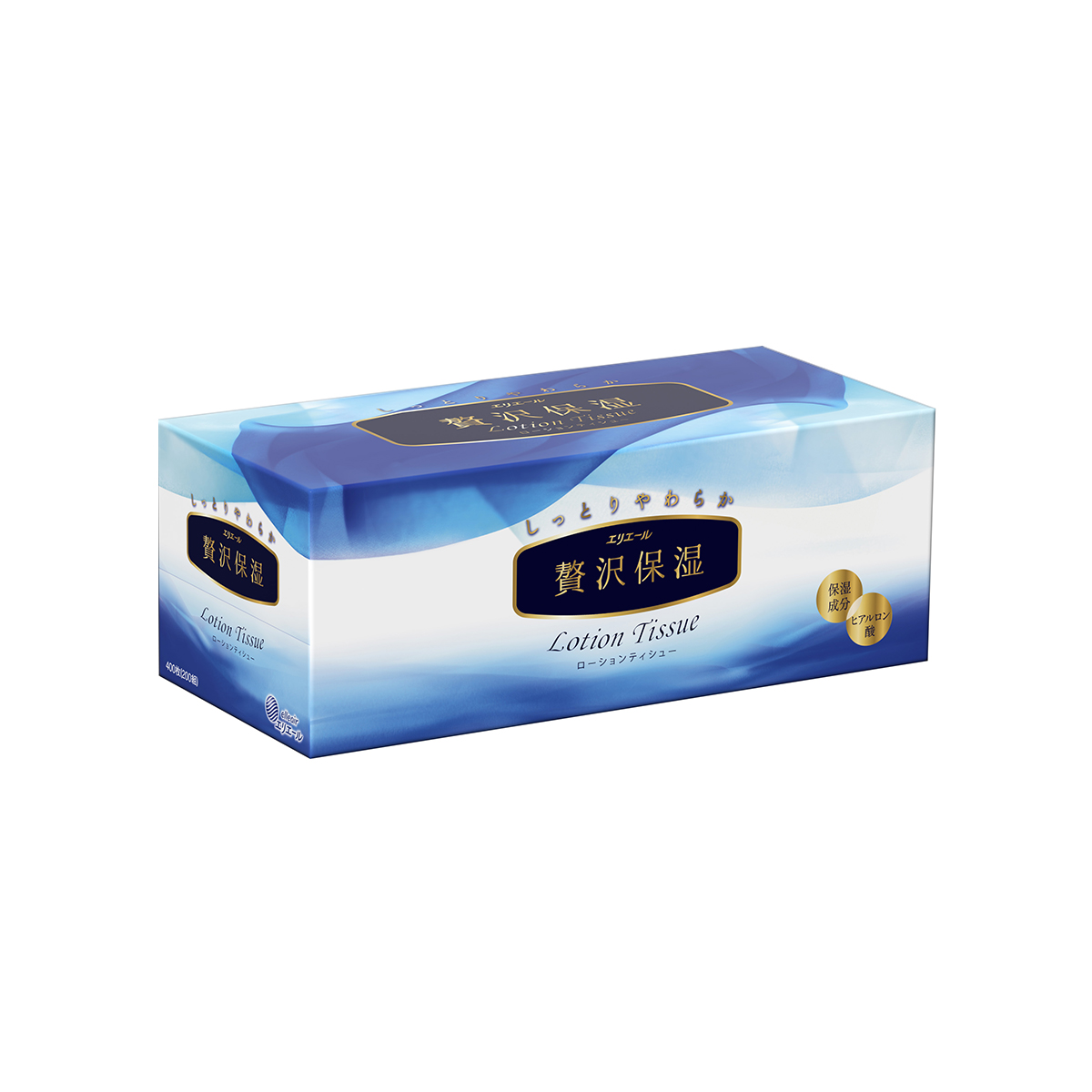 Салфетки бумажные Elleair Premium lotion, экстра успокаивающие с глицерином, 200 шт. - фото 1
