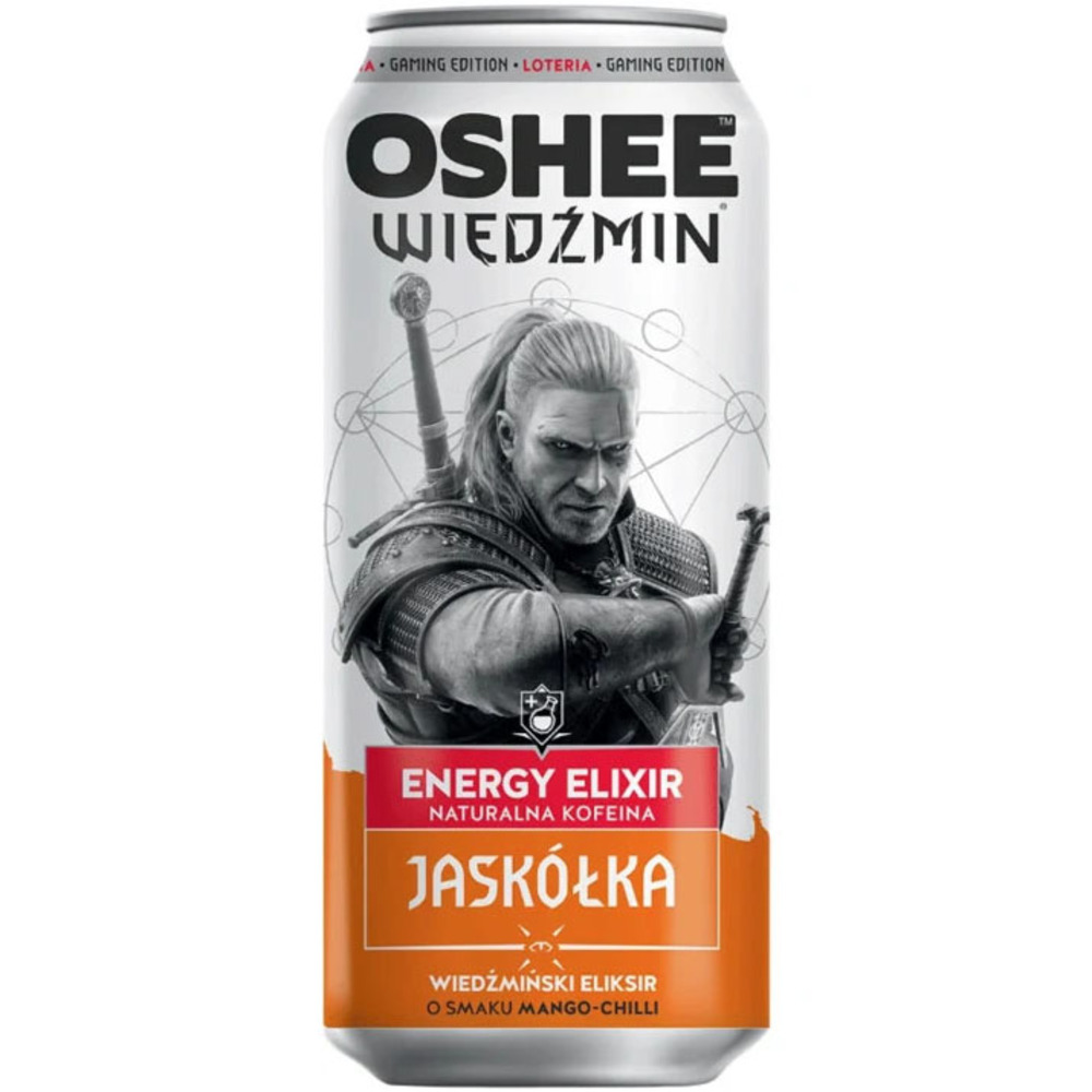 Энергетический безалкогольный напиток Oshee Witcher Jaskolka Mango Chilli 500 мл - фото 1