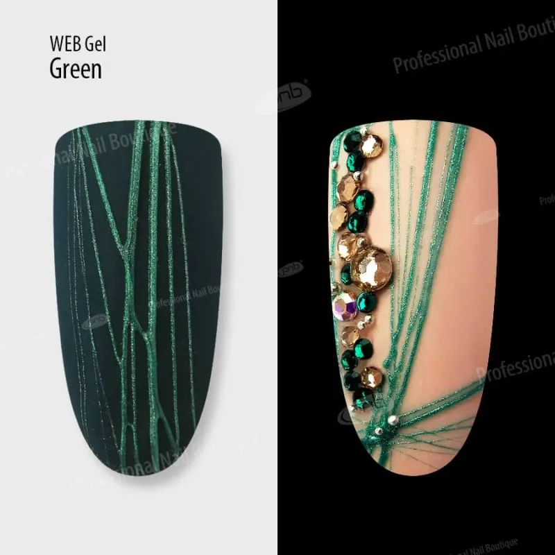 Гель павутинка PNB UV/LED Web Gel Green 5 мл - фото 3