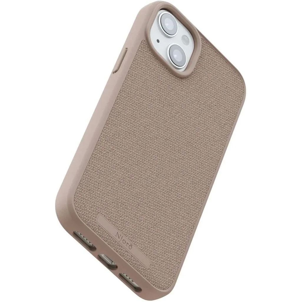 Чехол-накладка Njord Fabric MagSafe Case Pink Sand для iPhone 15 Plus - фото 5