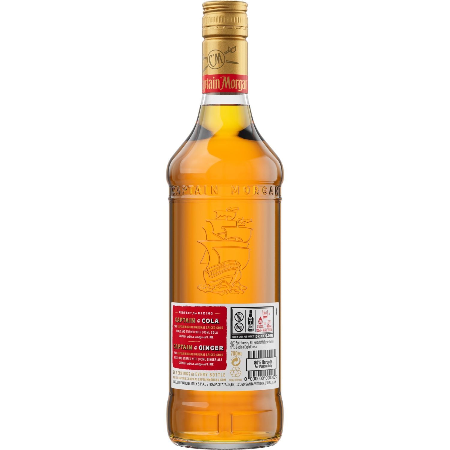 Ромовый напиток Captain Morgan Spiced Gold 0.7 л 35% (566238) - фото 2