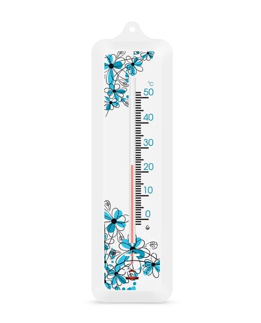 Термометр Стеклоприбор Сувенир П-7 Голубые цветы (300189) - фото 1