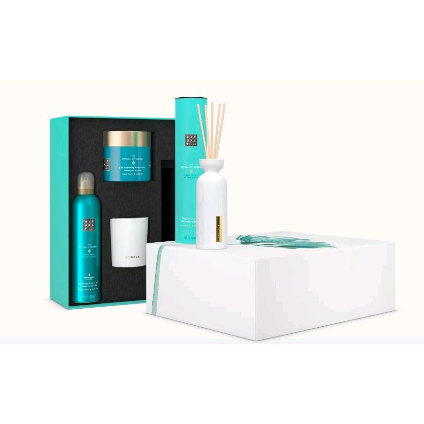 Набір Rituals The Ritual of Karma Gift Set L: пінка для душу 200 мл + крем для тіла 200 мл + ароматична свічка 140 г + аромадифузор - фото 3