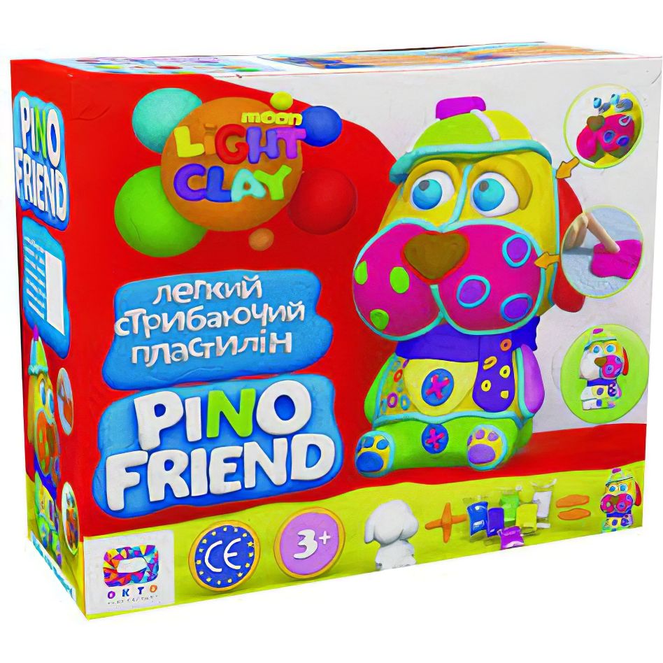 Набор легкого прыгающего пластилина Moon Light Clay Pino Friend Фредди 70035 - фото 1