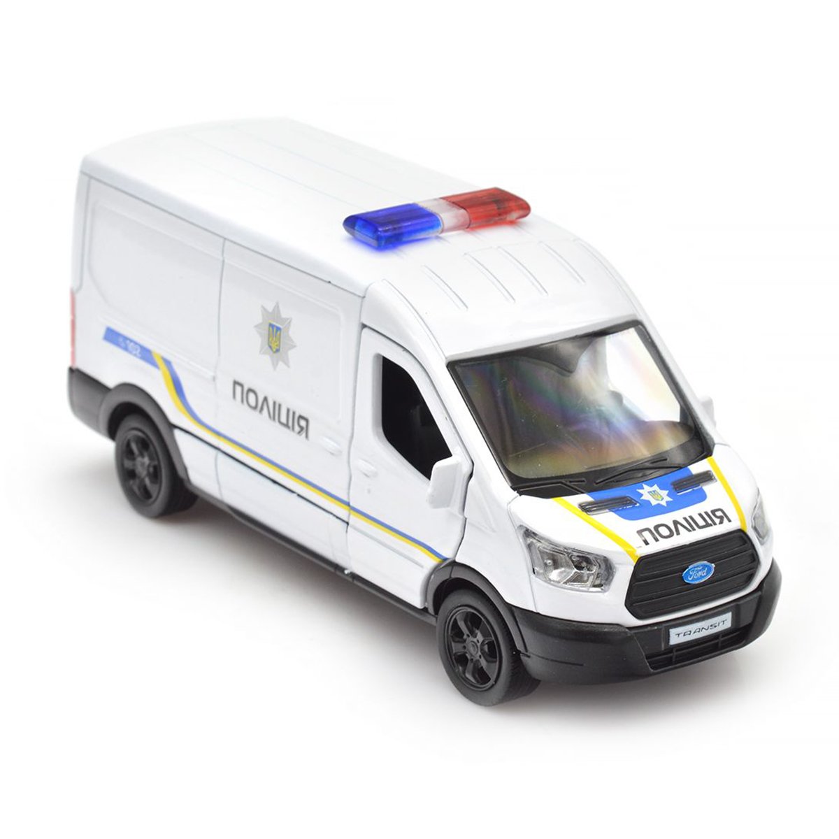 Автомодель TechnoDrive Ford Transit Van 2018 Полиция, 1:32, белая (250343U) - фото 5