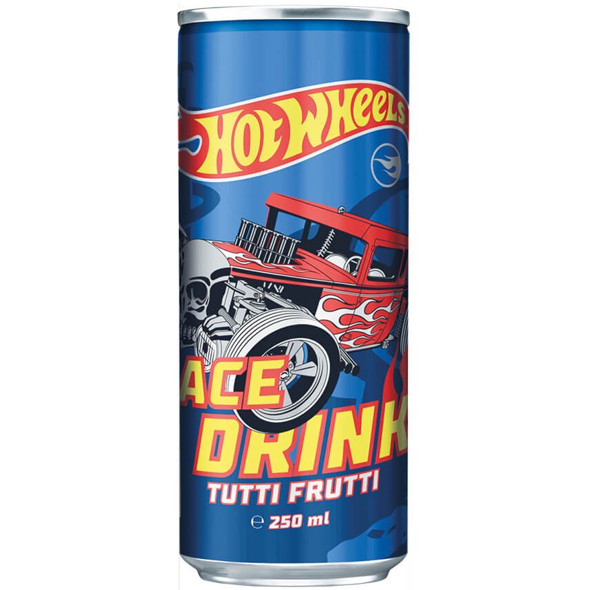 Безалкогольный газированный напиток The Drinks Hot Wheels Race со вкусом тутти-фрутти 250 мл - фото 1