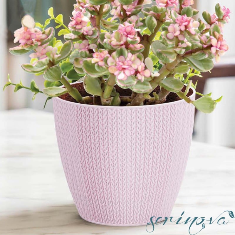 Горщик для квітів Serinova Sumela, 2.5 л, світло рожевий (SML3-PudraPembe) - фото 7