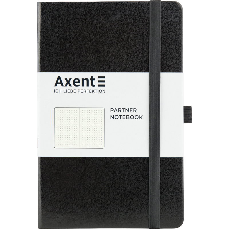 Книга записная Axent Partner A5- в точку 96 листов черная (8306-01-A) - фото 1
