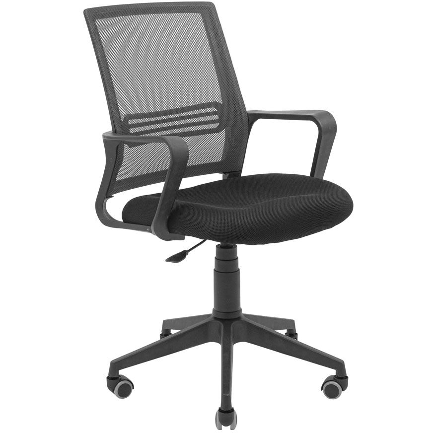 Кресло компьютерное Richman Джина Пластик Пиастра сетка черный + серый (RCM-1033) - фото 1