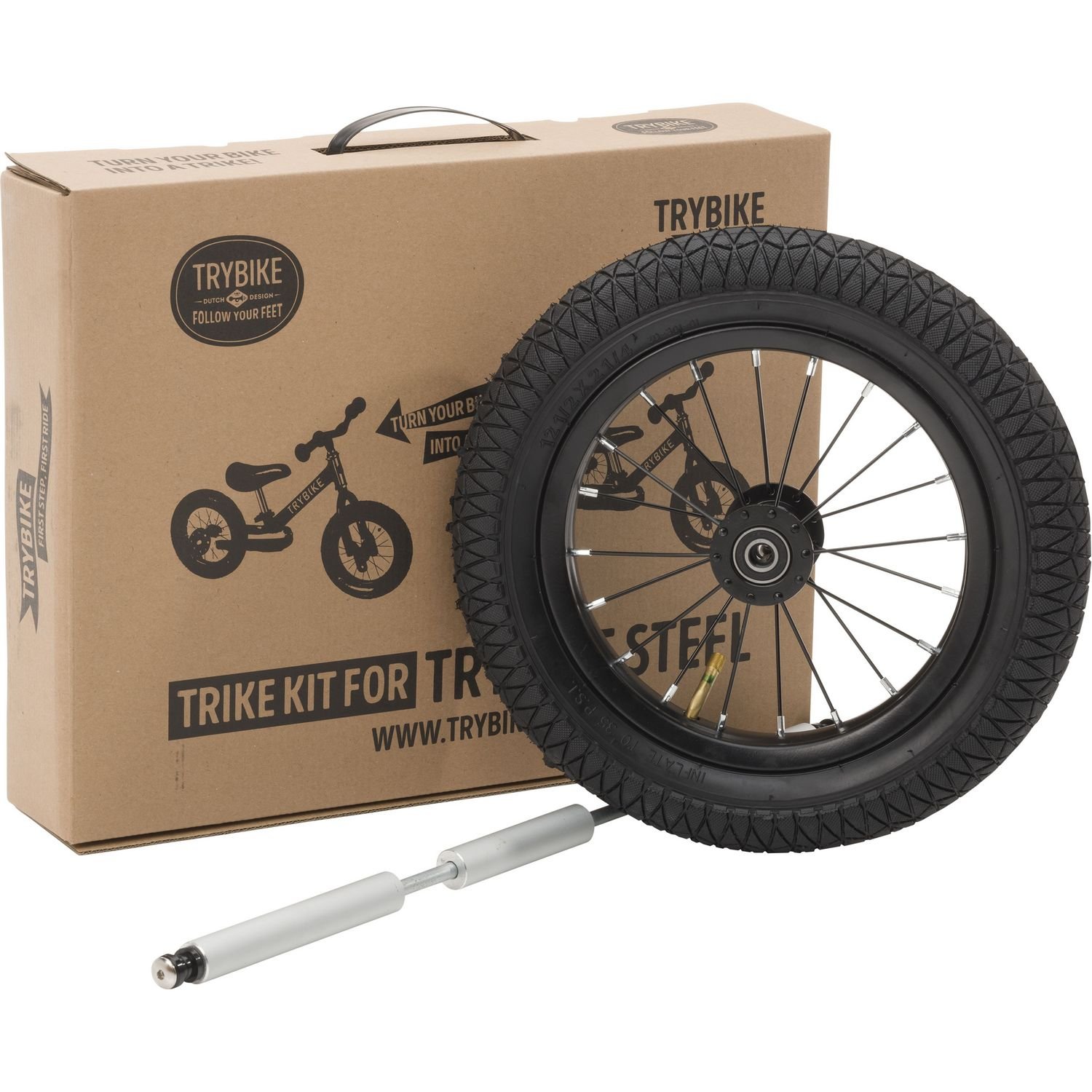 Дополнительное колесо для балансирующего велосипеда Trybike, черное (TBS-99-TK) - фото 1