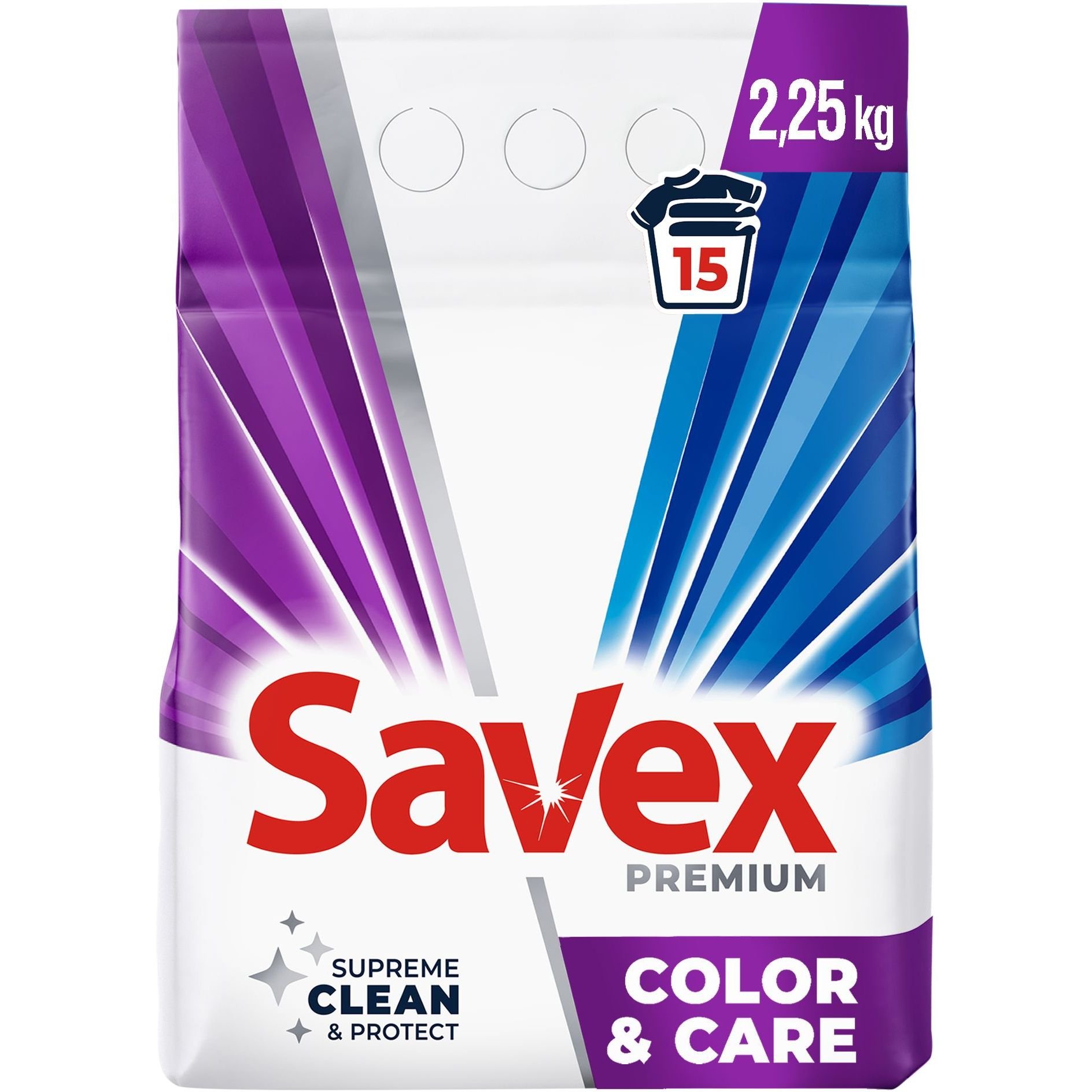 Пральний порошок Savex Premium Color&Care, 2,25 кг - фото 1