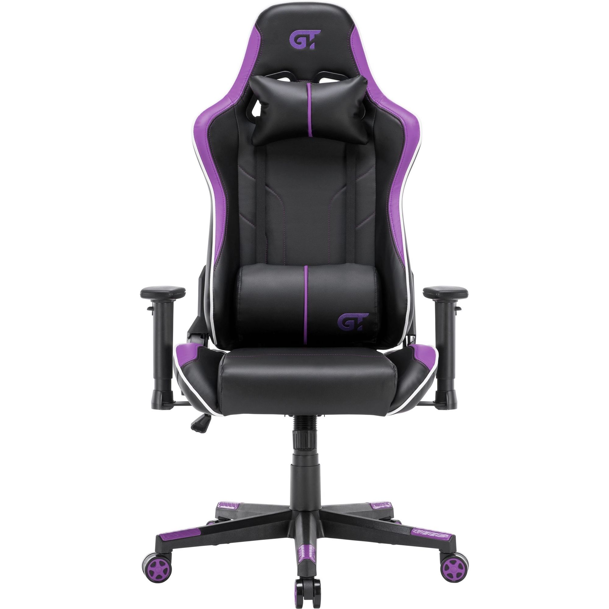 Геймерське крісло GT Racer чорне з фіолетовим (X-2528 Black/Purple) - фото 1