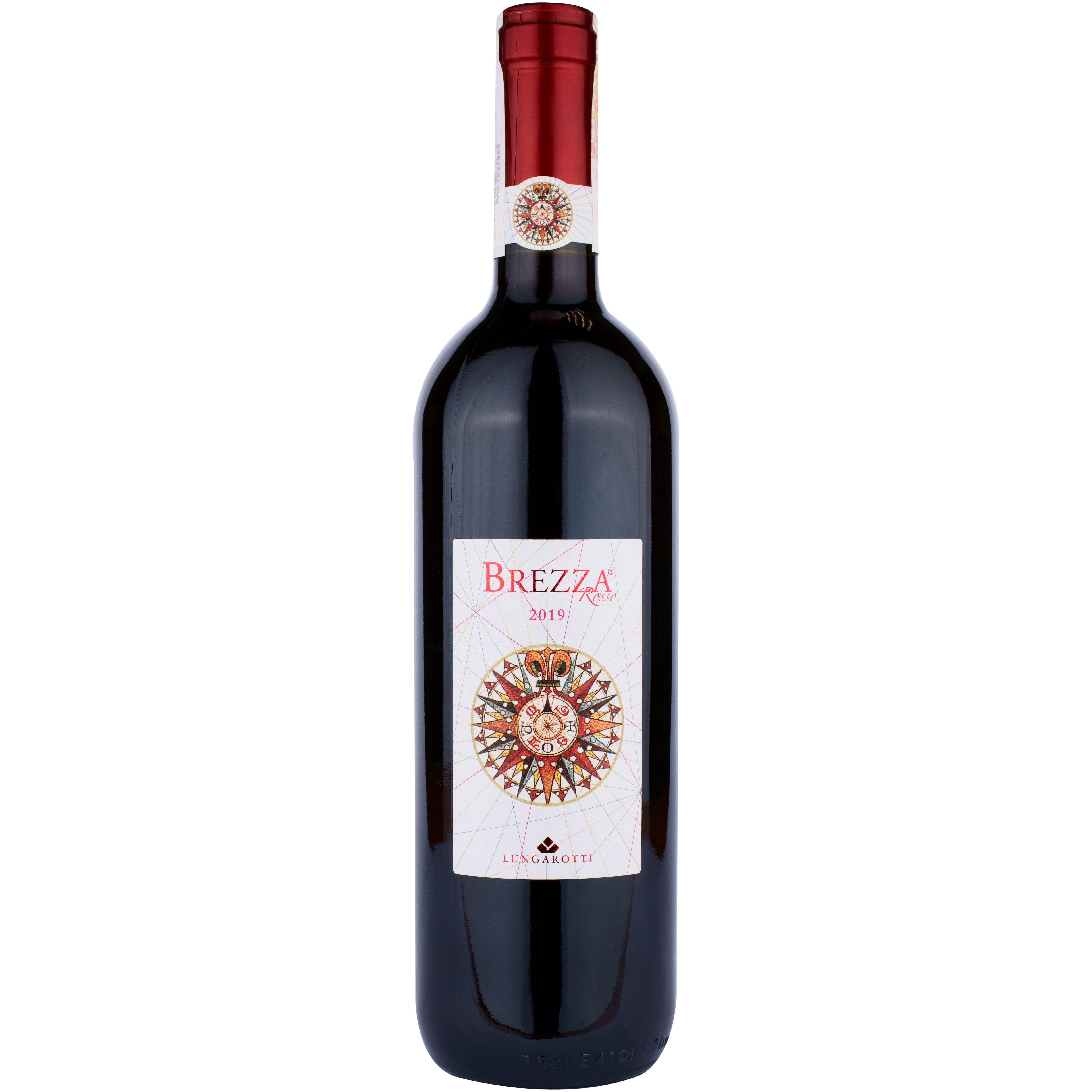 Вино Lungarotti Brezza Rosso IGT, червоне, сухе, 12%, 0,75 л - фото 1