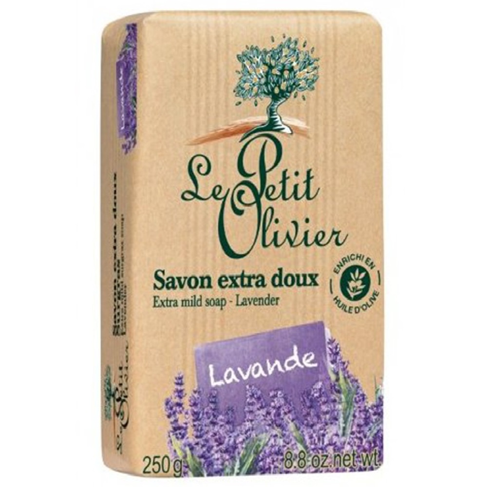 Екстра ніжне мило Le Petit Olivier 100% vegetal oils soap Лаванда 250 г (3549620005509) - фото 1