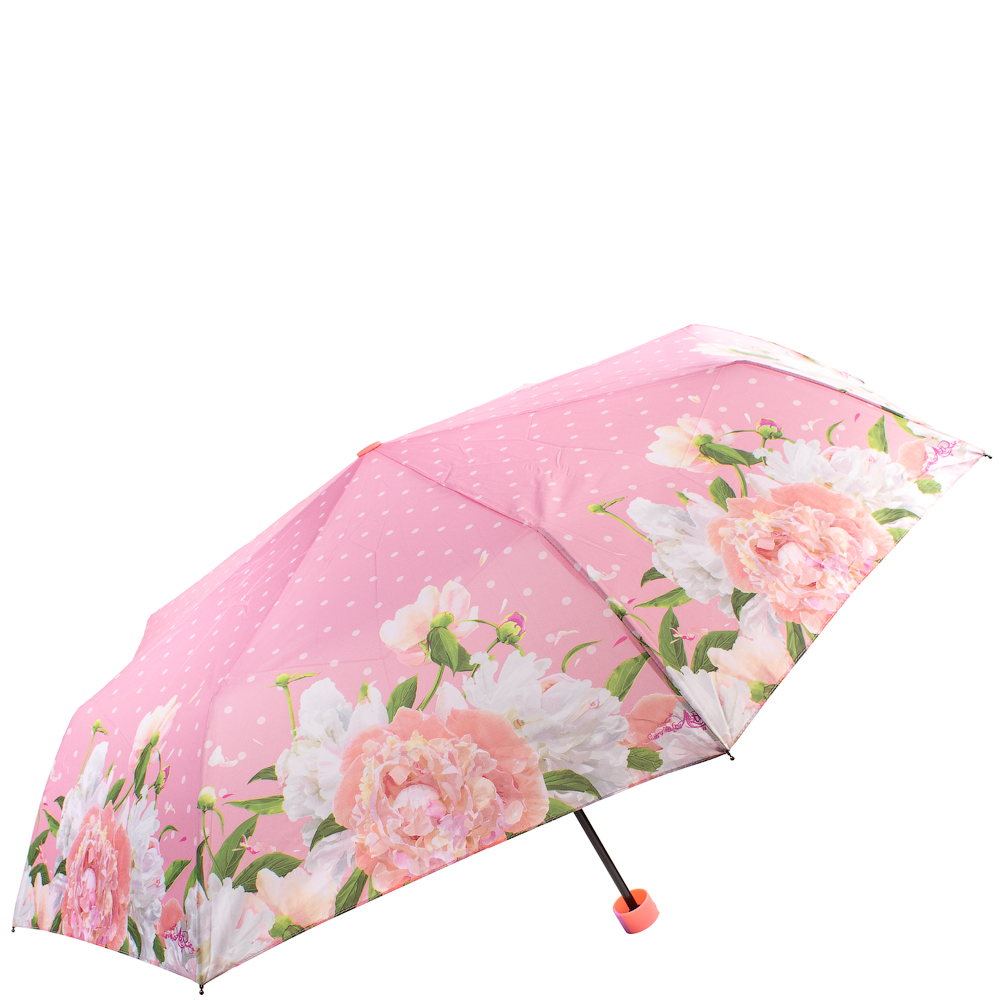 Жіноча складана парасолька механічна Art Rain 96 см рожева - фото 2