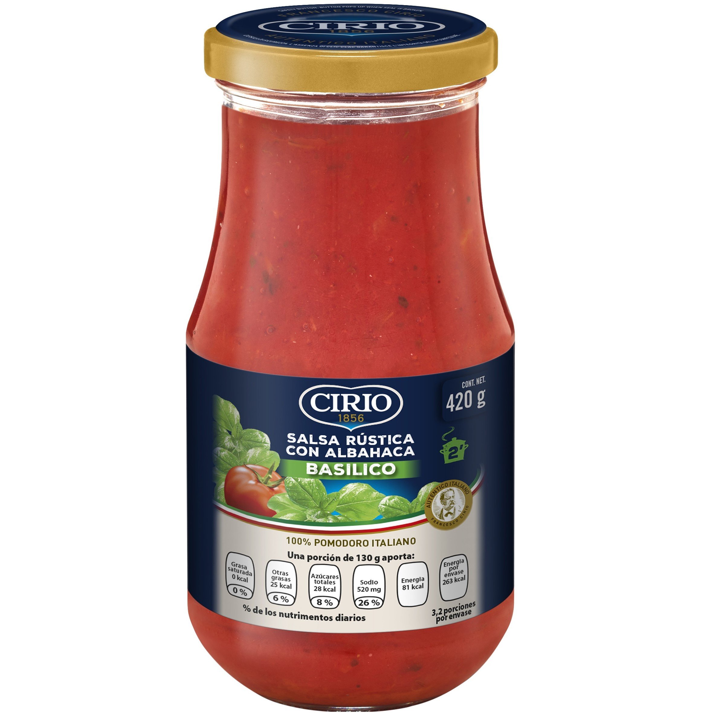 Соус томатний Cirio з базиліком, 420 г - фото 1