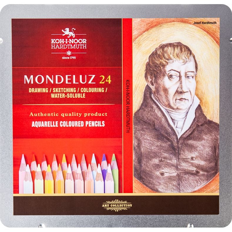 Набір акварельних олівців Koh-i-Noor Mondeluz Portrait 24 шт. у металевій коробці (3724024012) - фото 3
