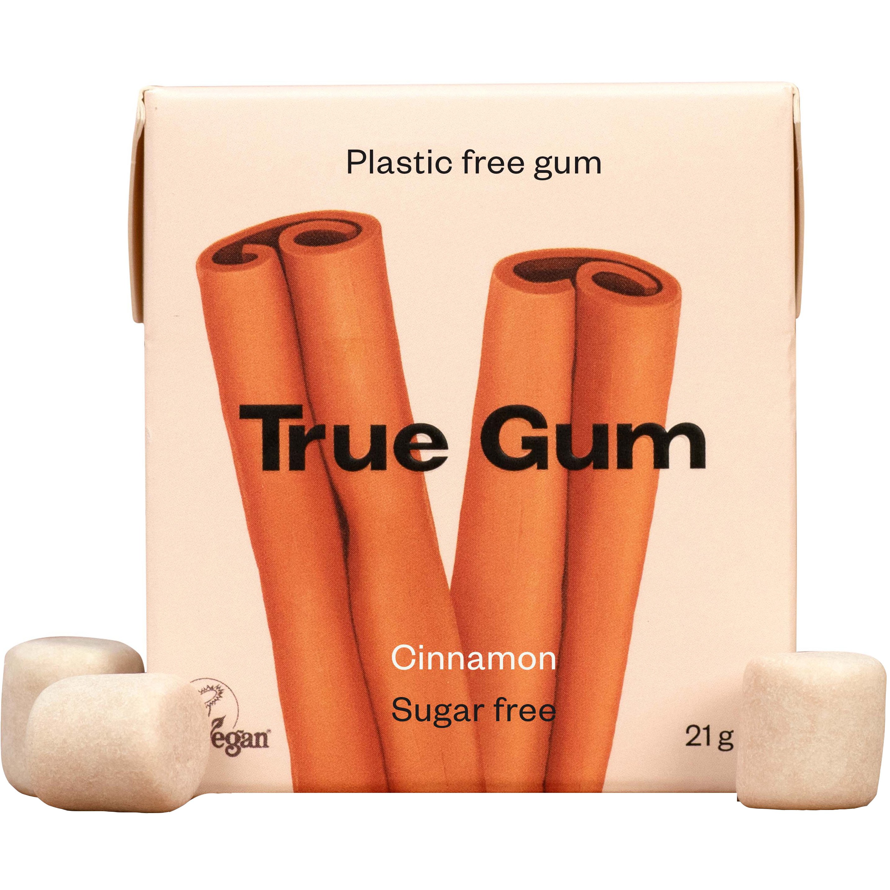Жувальна гумка True Gum зі смаком кориці без цукру 21 г - фото 1