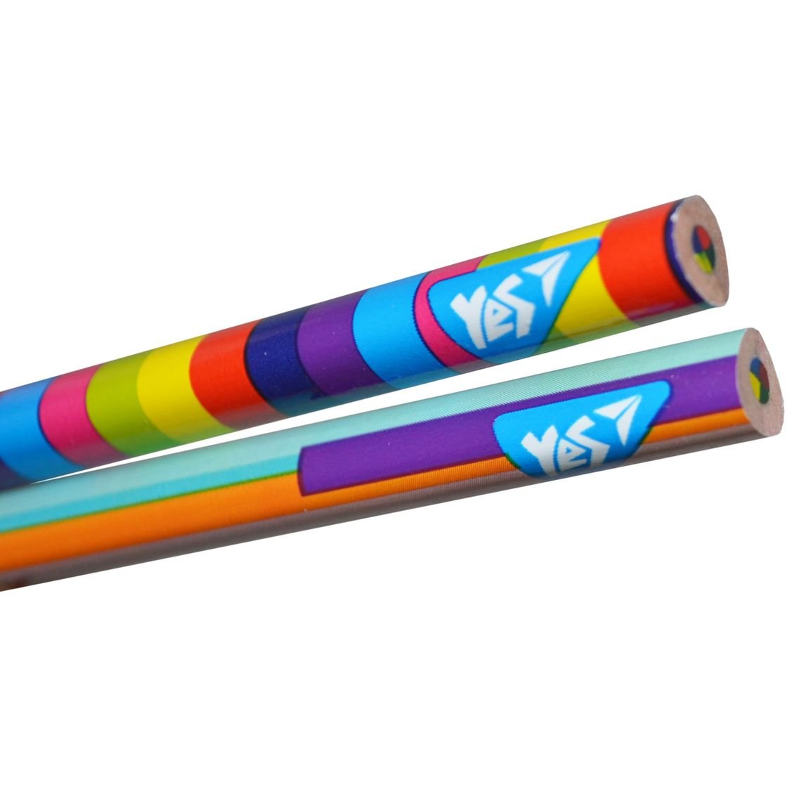 Олівець Yes Rainbow з чотирибарвним грифелем, трикутний (290575) - фото 4