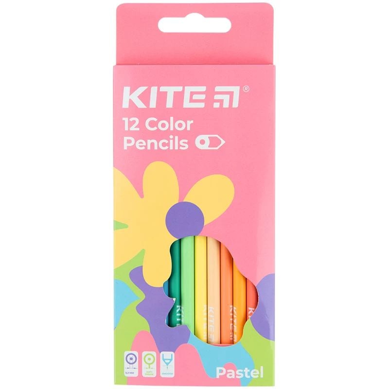 Кольорові олівці Kite Fantasy Pastel 12 шт. (K22-451-2) - фото 1