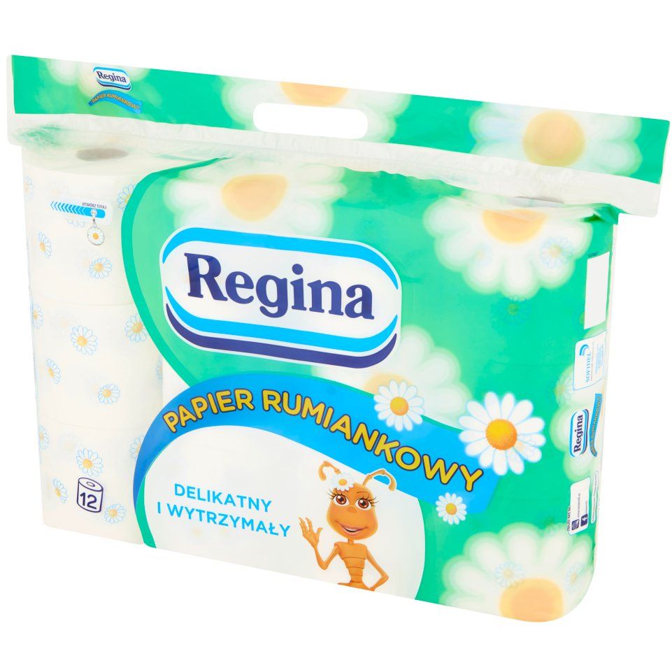 Туалетная бумага Regina Camomile FSC Ромашка трехслойная 12 рулонов - фото 2