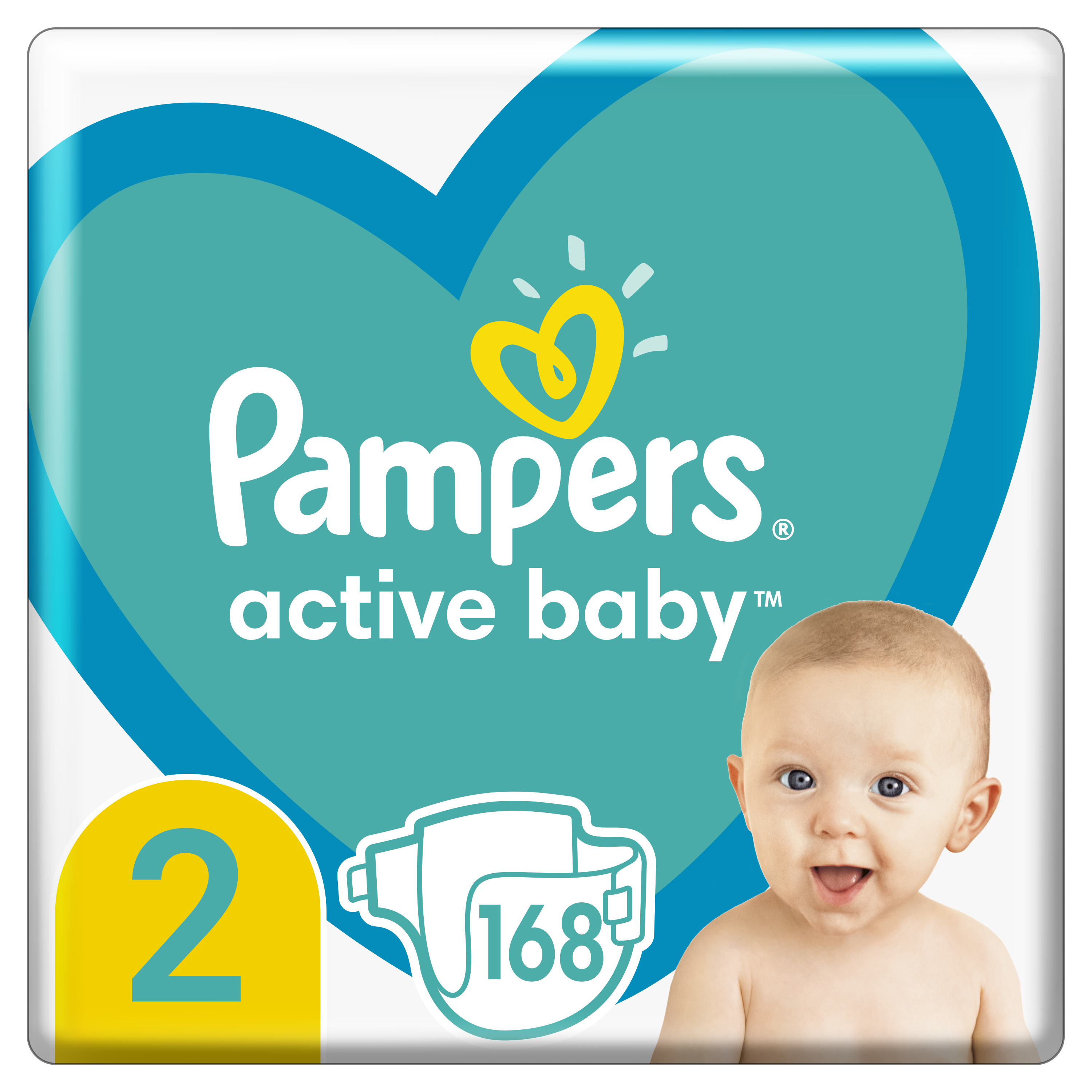 Підгузки Pampers Active Baby 2 (4-8 кг), 168 шт. - фото 1
