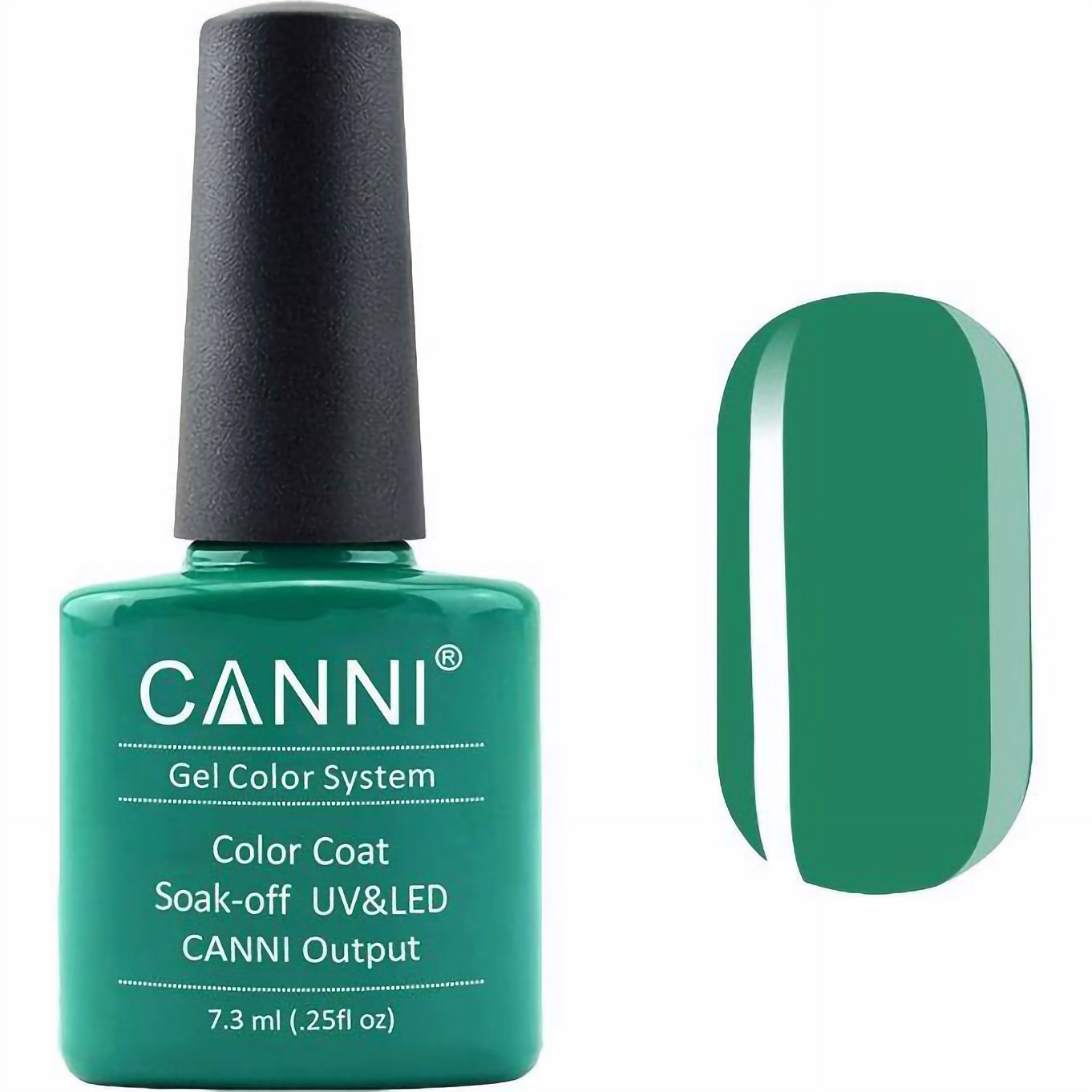 Гель-лак Canni Color Coat Soak-off UV&LED 174 нефритовый 7.3 мл - фото 1