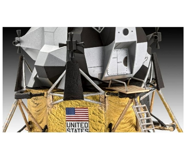 Сборная модель Revell Лунный модуль Орел, Миссия Аполлон 11, уровень 4, масштаб 1:48, 75 деталей (RVL-03701) - фото 6