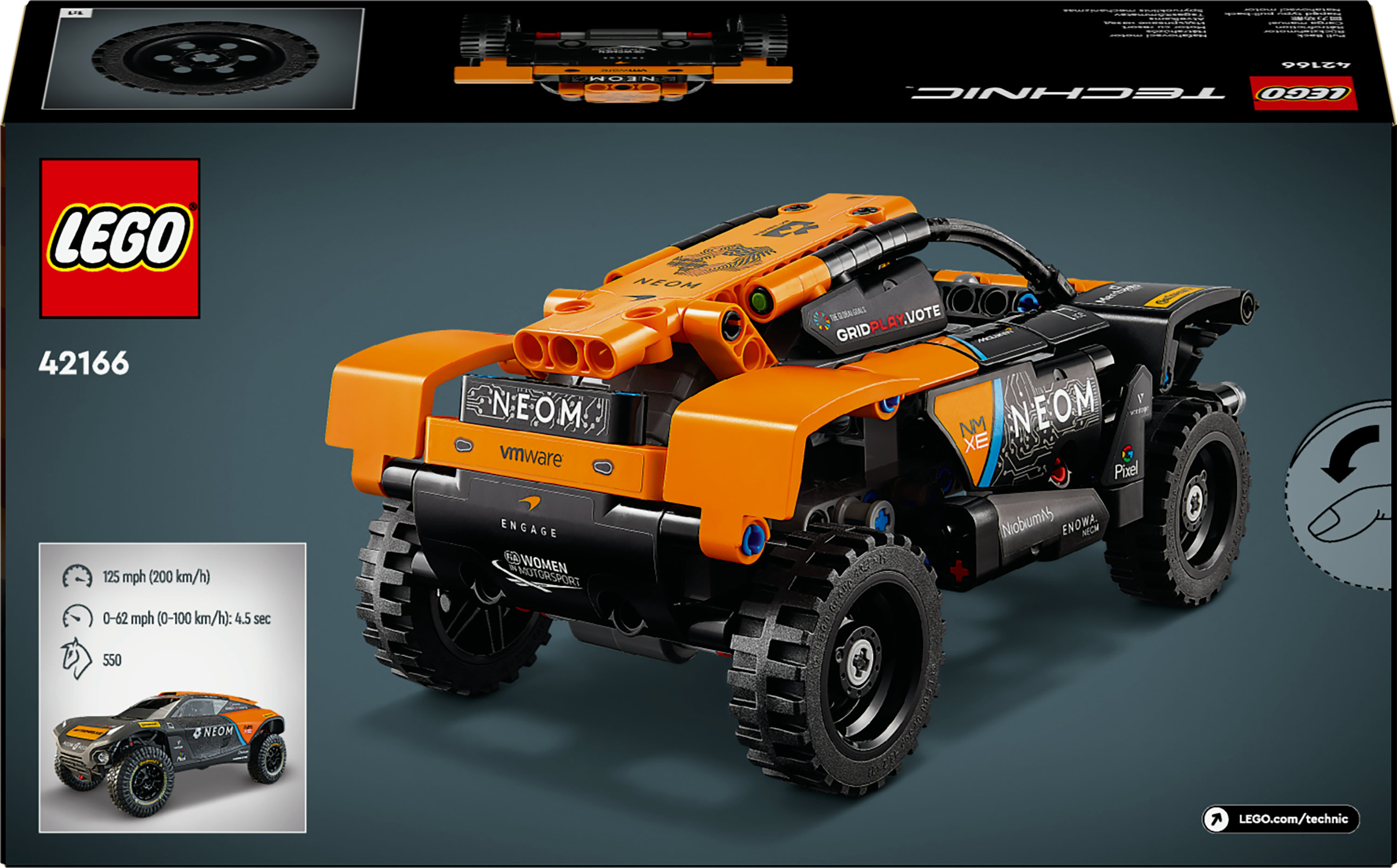Конструктор LEGO Technic Автомобіль для перегонів Neom McLaren Extreme E 252 деталі (42166) - фото 9
