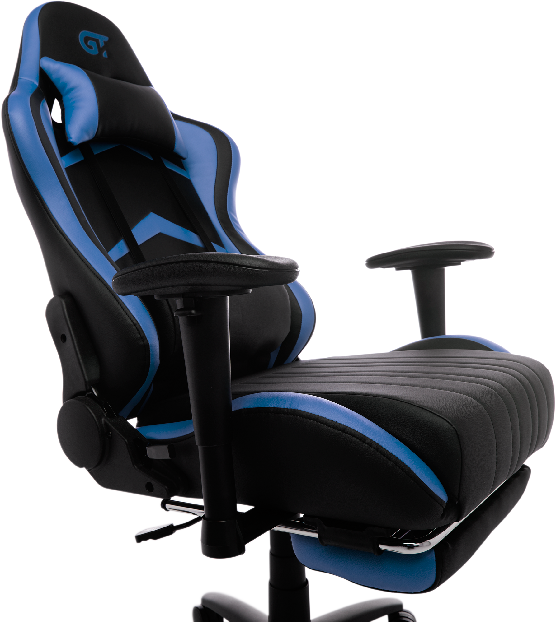 Геймерское кресло GT Racer черное с синим (X-2534-F Black/Blue) - фото 8