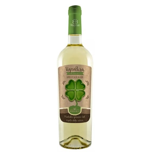 Вино Vignapura Grillo Organic, белое, сухое, 13,5%, 0,75 л (8000019863870) - фото 1