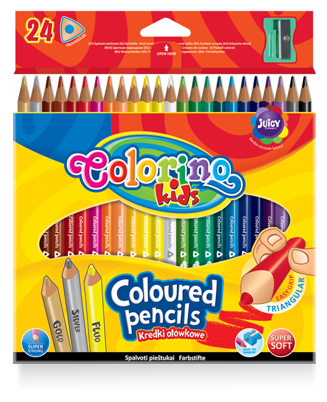 Карандаши цветные Colorino, с точилкой, 24 шт. (57462PTR) - фото 1