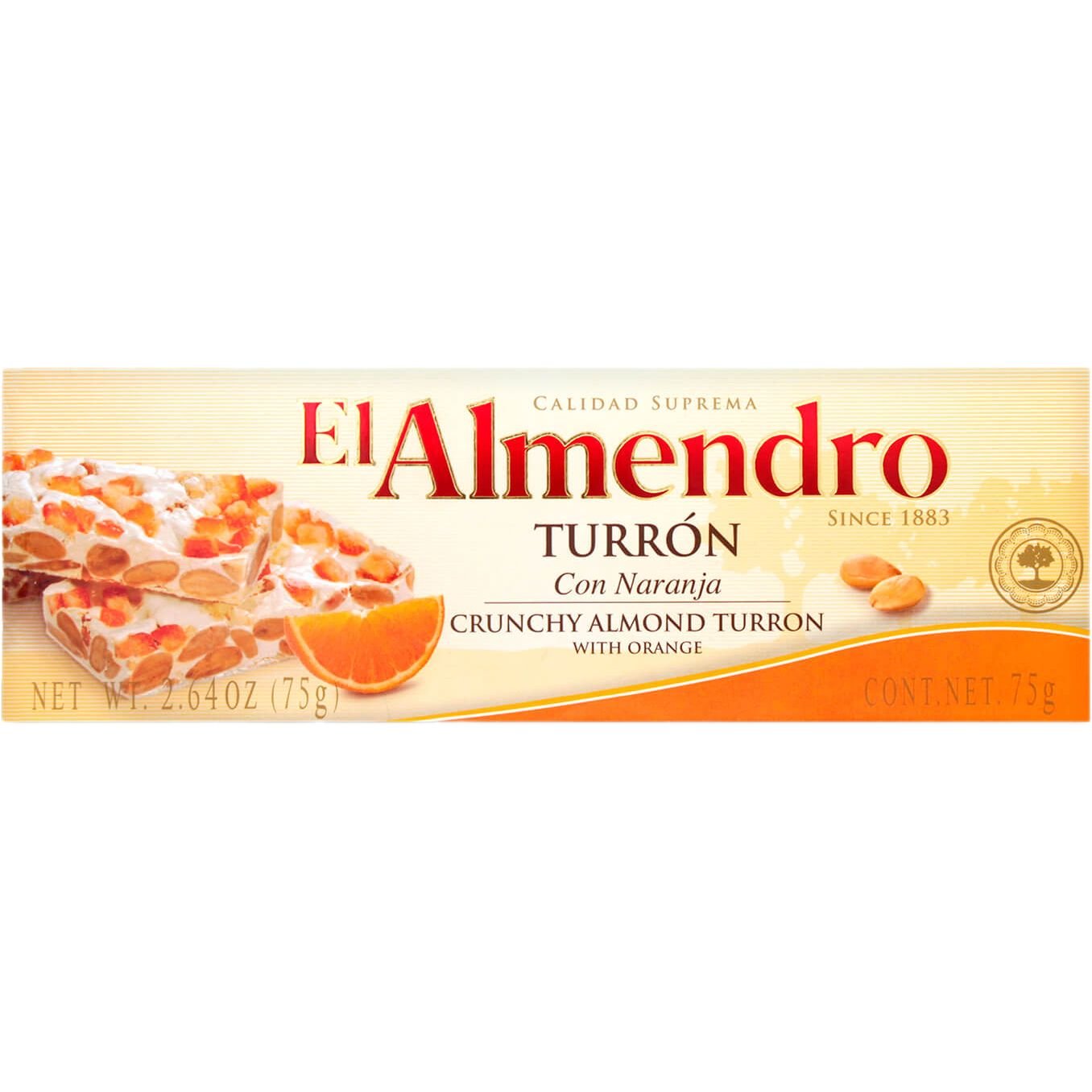 Туррон El Almendro с апельсиновыми цукатами, 75 г (748366) - фото 1