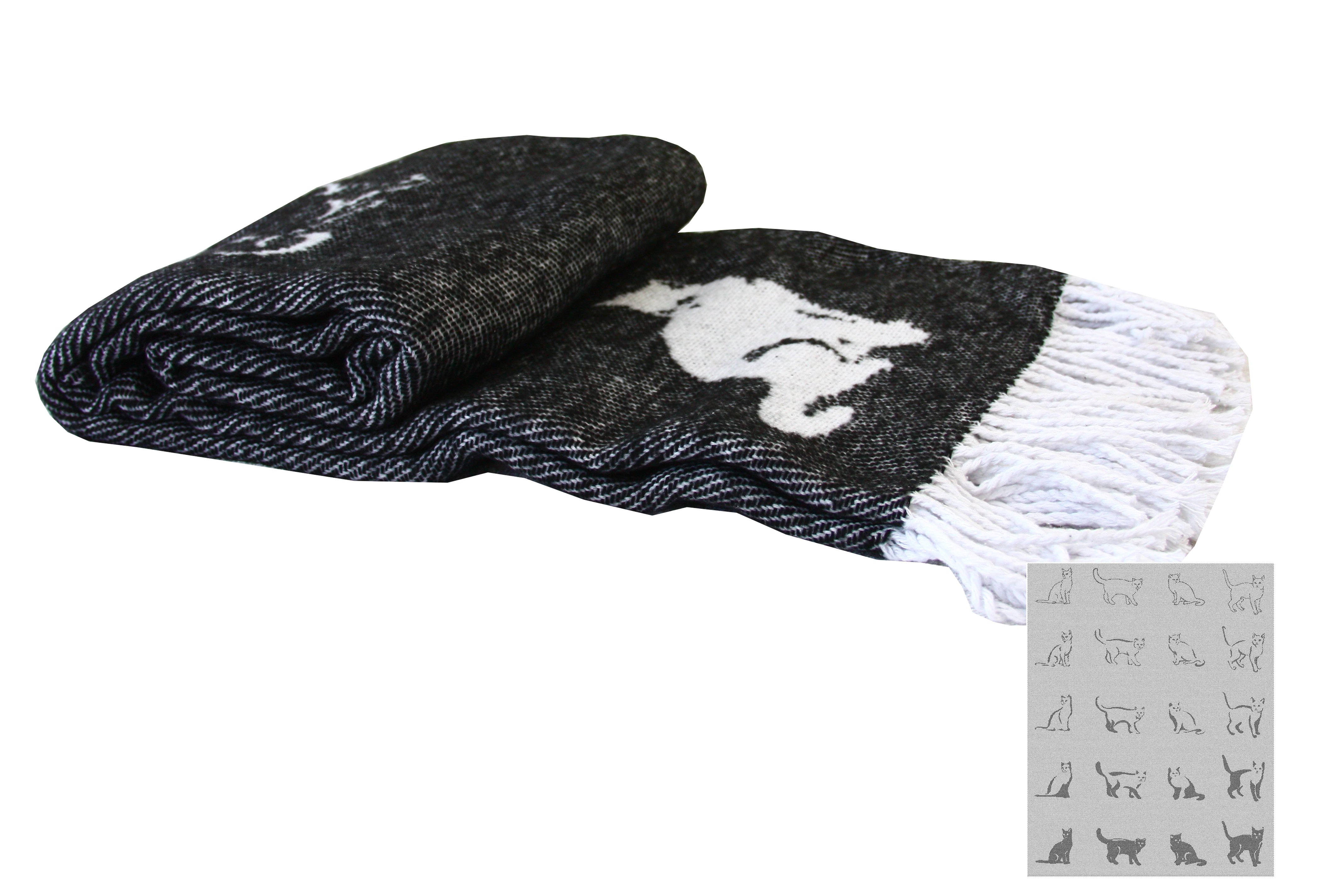 Плед LightHouse Cats, 200х140 см, черный (2200000552105) - фото 3