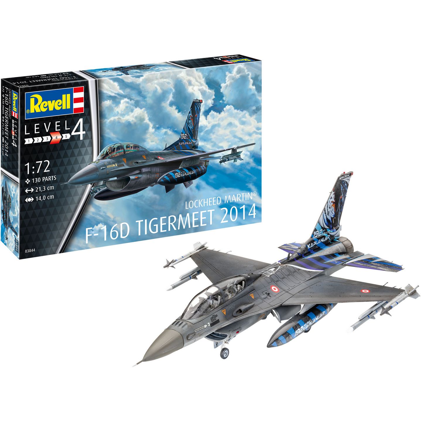 Сборная модель Revell Самолет F-16D Tigermeet 2014, уровень 4, масштаб 1:72, 130 деталей (RVL-03844) - фото 10