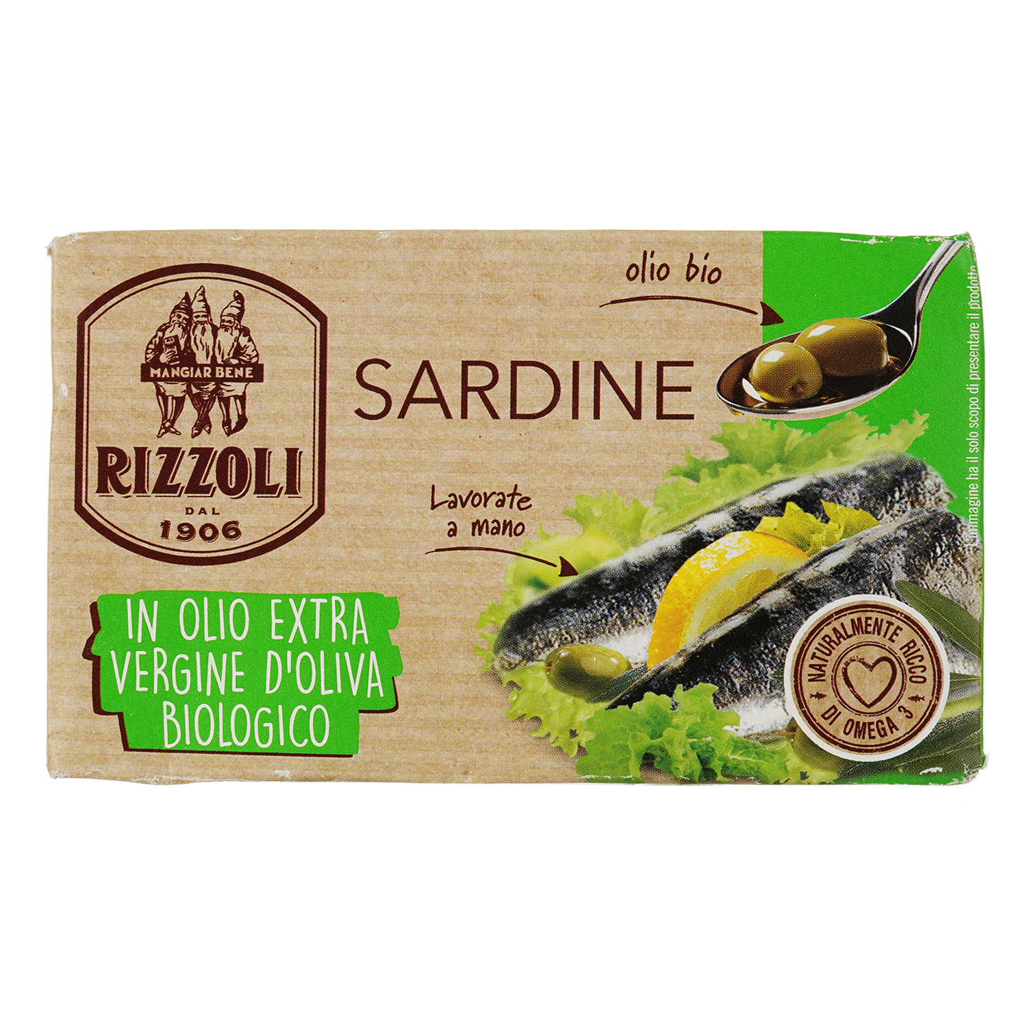 Сардина Rizzoli в оливковій олії 120 г - фото 1