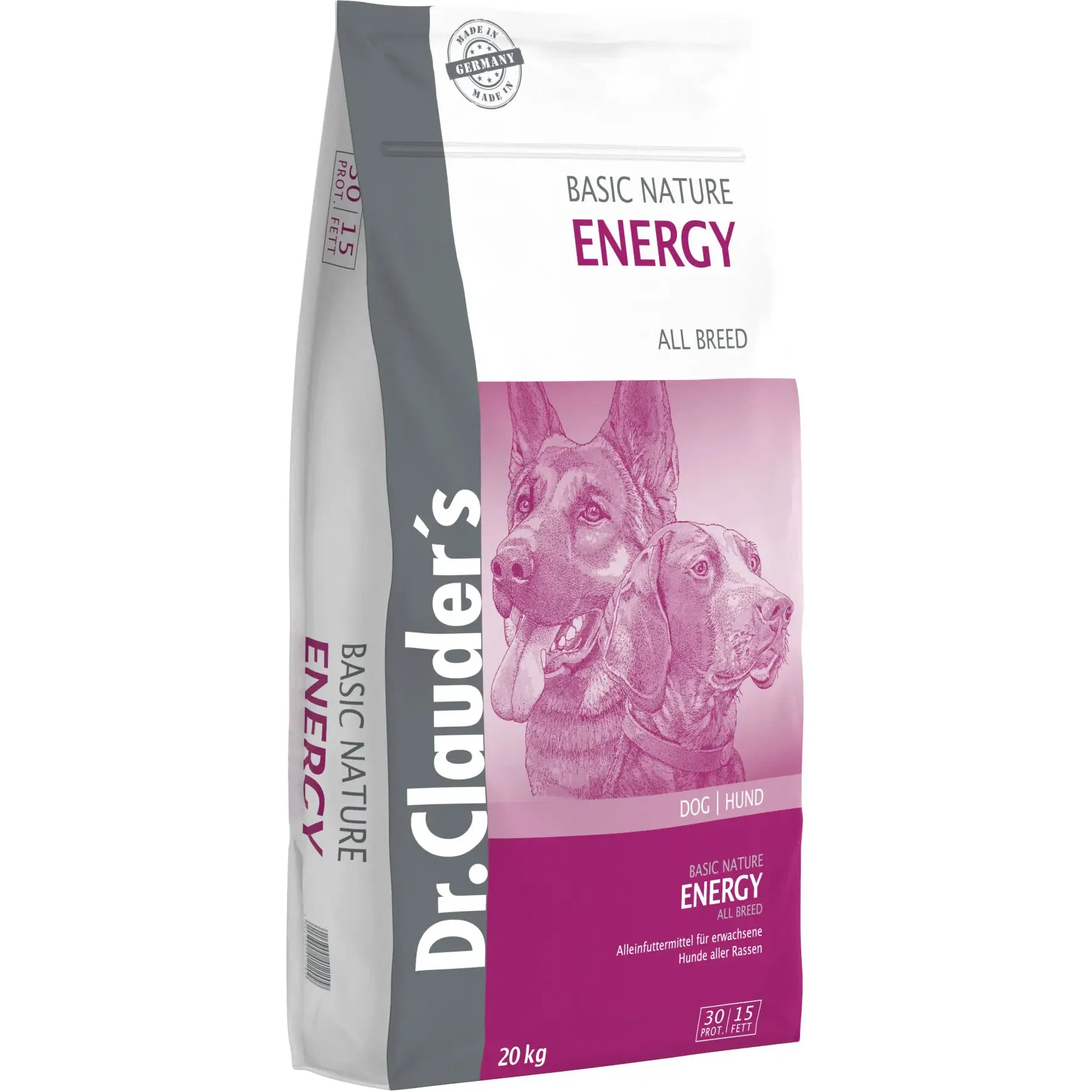 Сухий корм для собак в період підвищених фізичних навантажень Dr.Clauder’s Basic Nature Energy 20 кг - фото 1