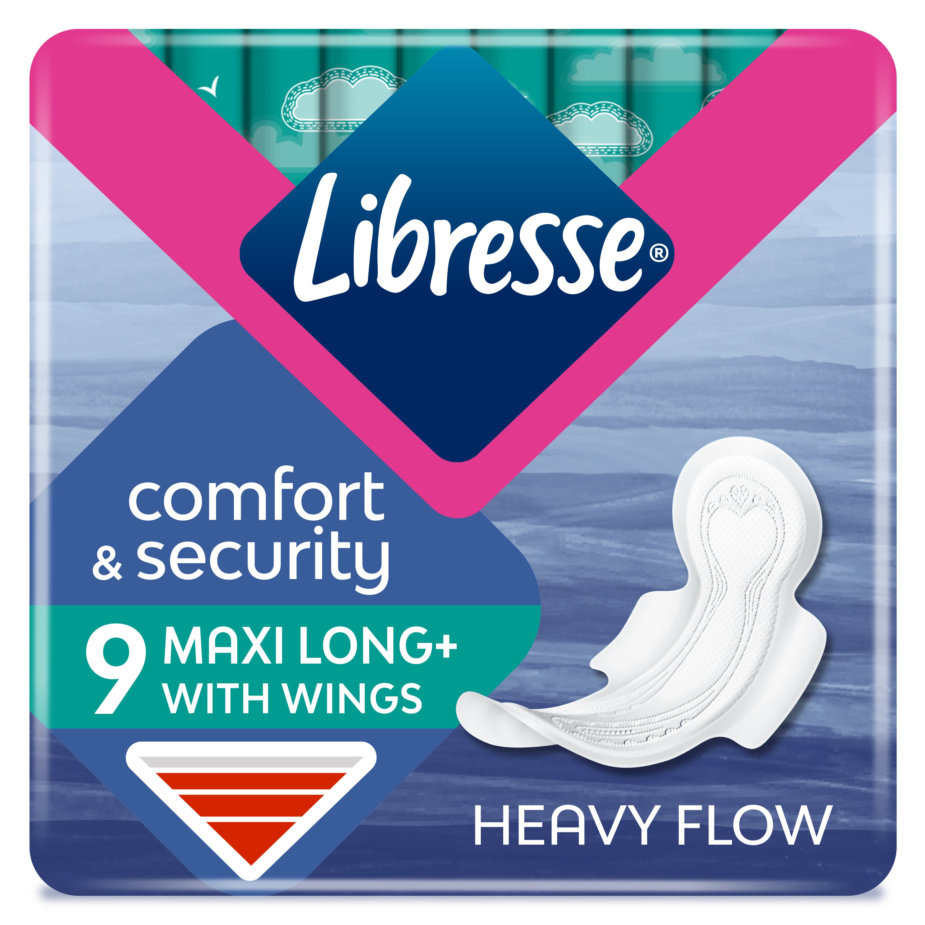 Гігієнічні прокладки Libresse Maxi Long, подовжені, 9 шт. - фото 1