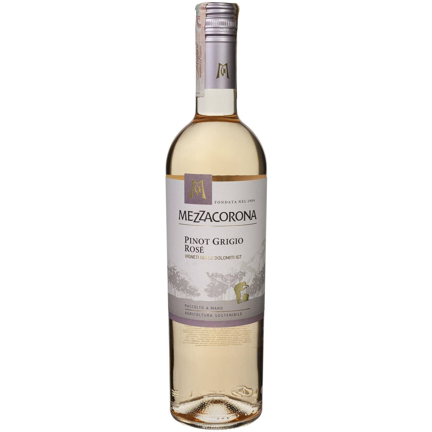 Вино Mezzacorona Pinot Grigio Roze, рожеве, сухе, 0,75 л - фото 1