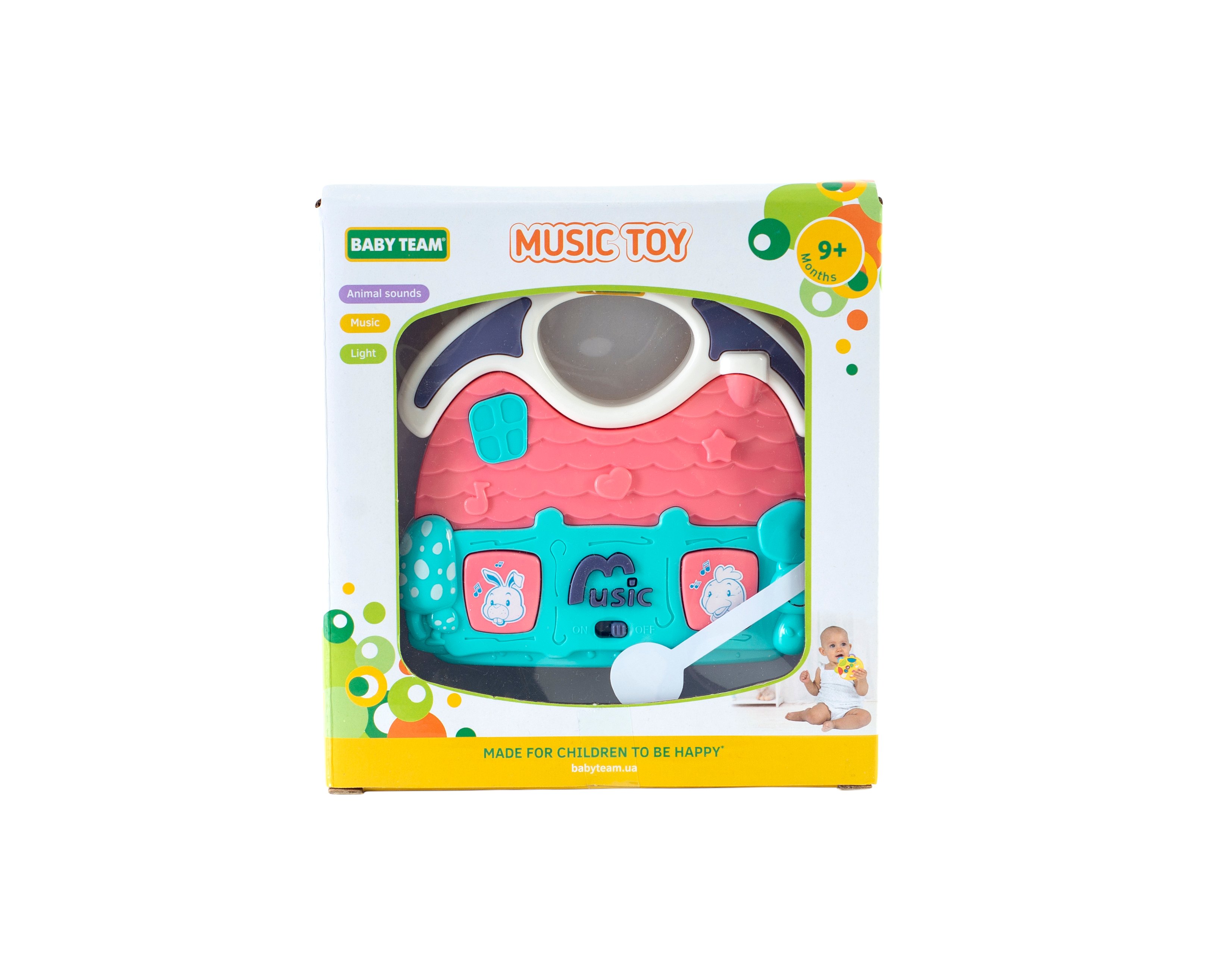 Игрушка музыкальная Baby Team Домик (8627_домик_желто-голубой) - фото 3