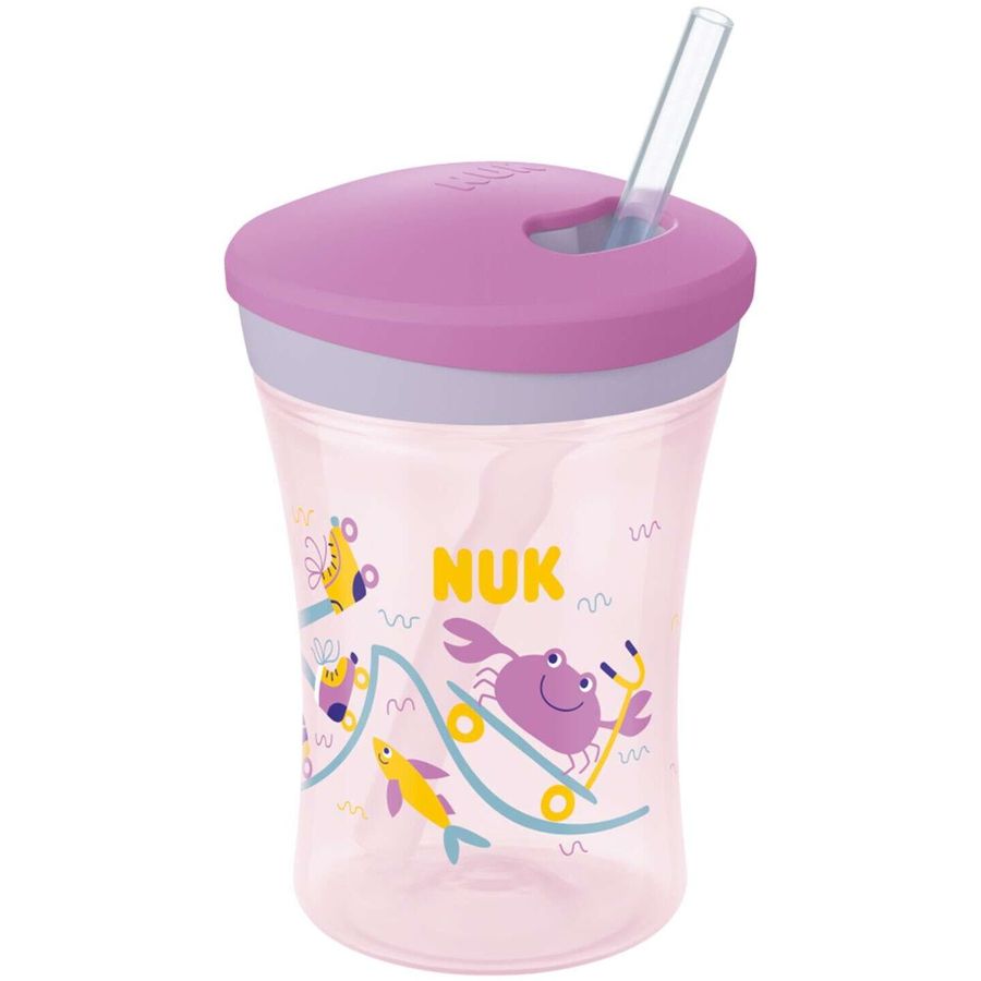 Поильник Nuk Evolution Action Cup, 230 мл, рожевий (3952422) - фото 1