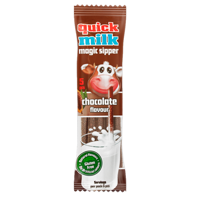 Карамель Quick Milk Чарівна соломка з шоколадом, 30 г (725385) - фото 1