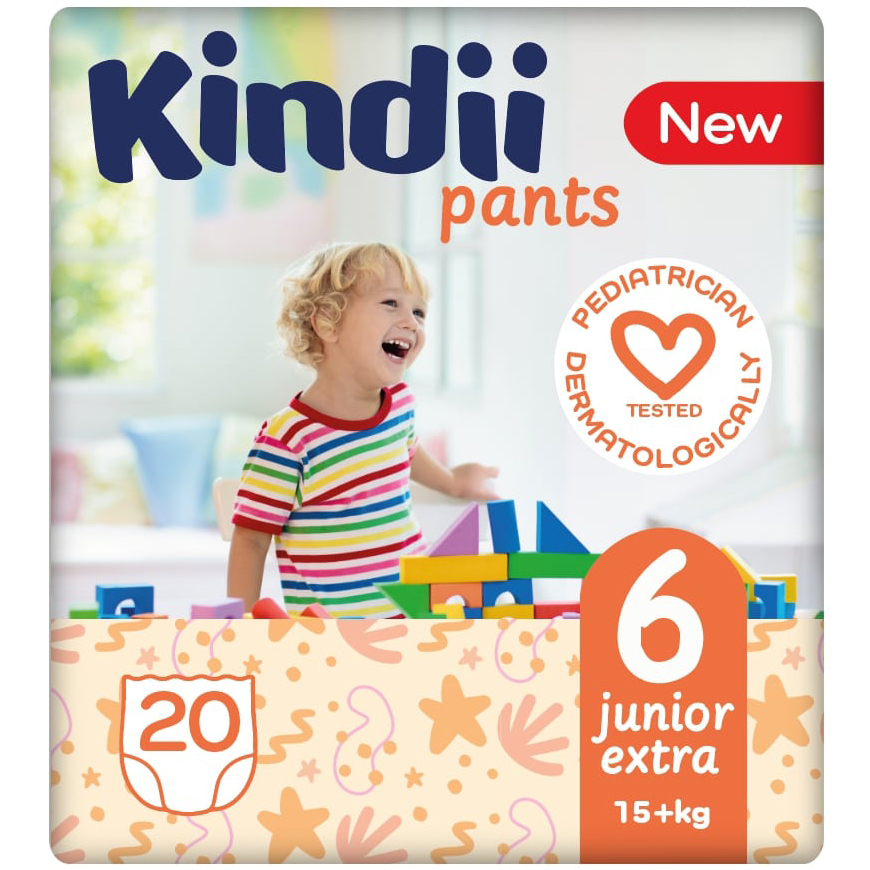 Подгузники-трусики Kindii Pants размер 6 Junior Extra (15+кг) 20 шт. - фото 1