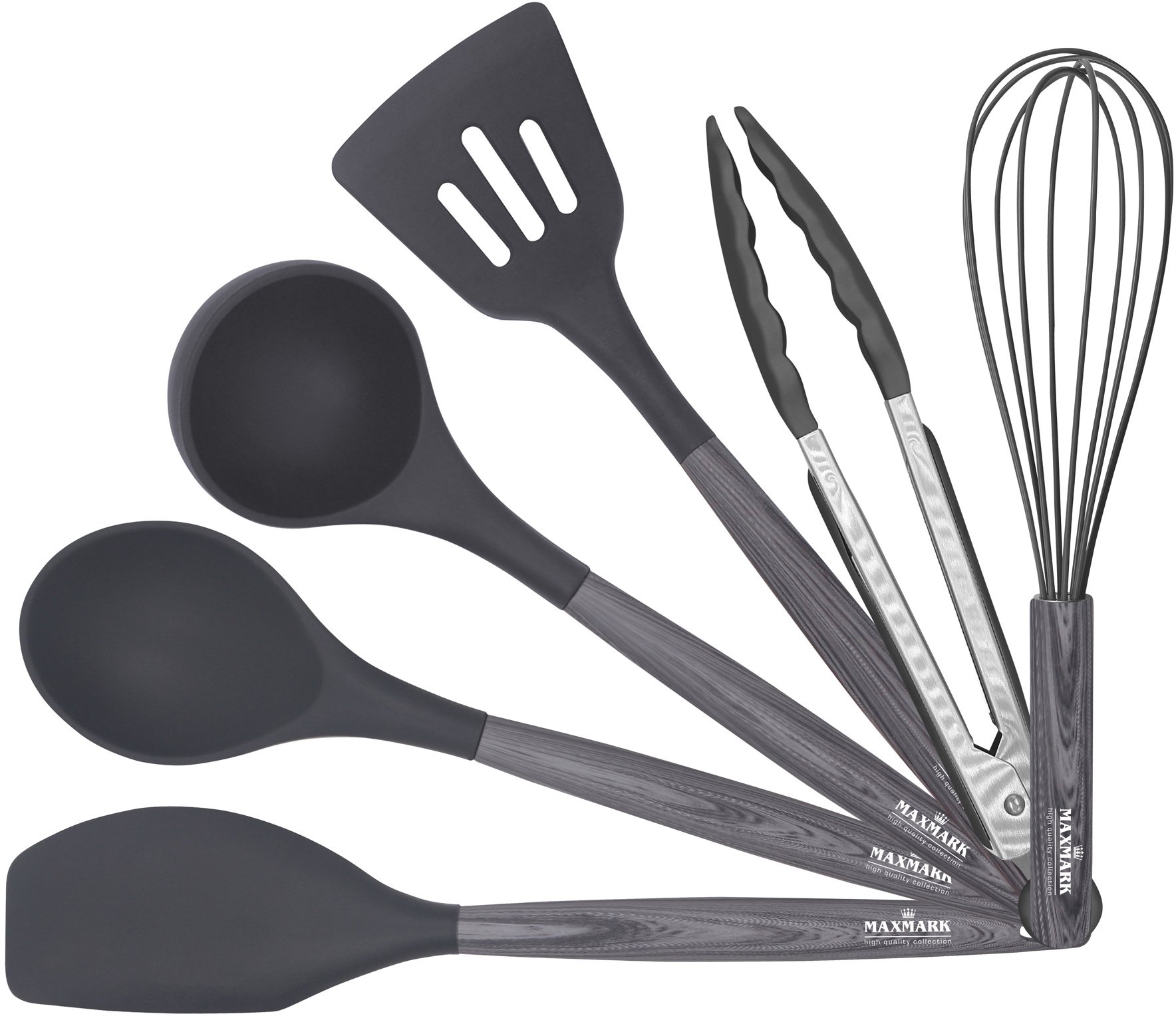 Набор кухонных принадлежностей Maxmark, 7 предметов, черный (МК-WF-KU02) - фото 4