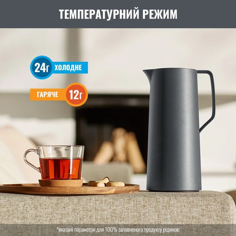 Термокувшин Tefal Motiva 1 л темно-серый (N4170110) - фото 12