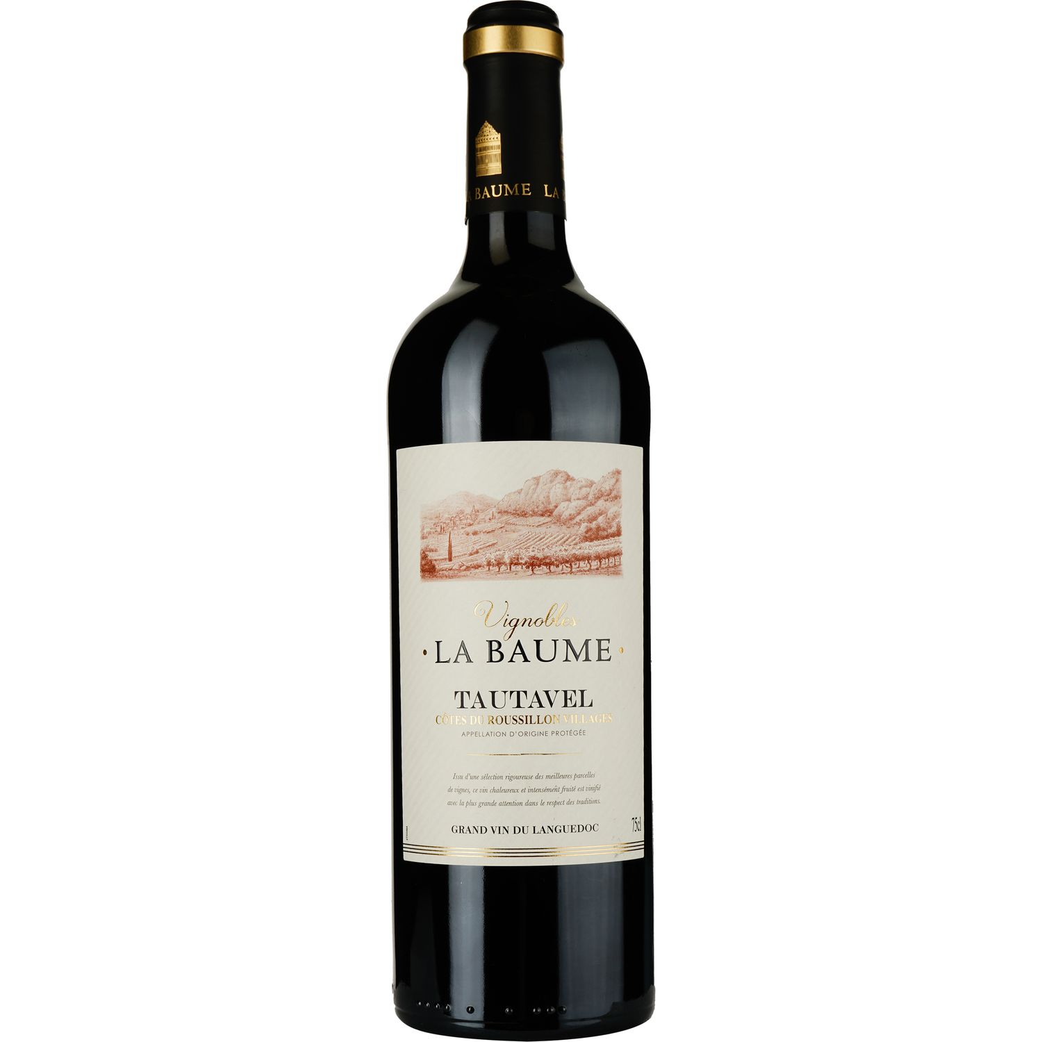 Вино Domaine De La Baume Vignobles La Baume Tautavel AOP Cotes Du Roussillon Village 2020 червоне сухе 0.75 л - фото 1