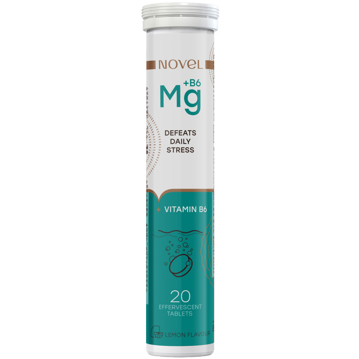 Витаминно-минеральный комплекс Novel Defeats Daily Stress Magnesium + Vitamin B6 20 таблеток - фото 1